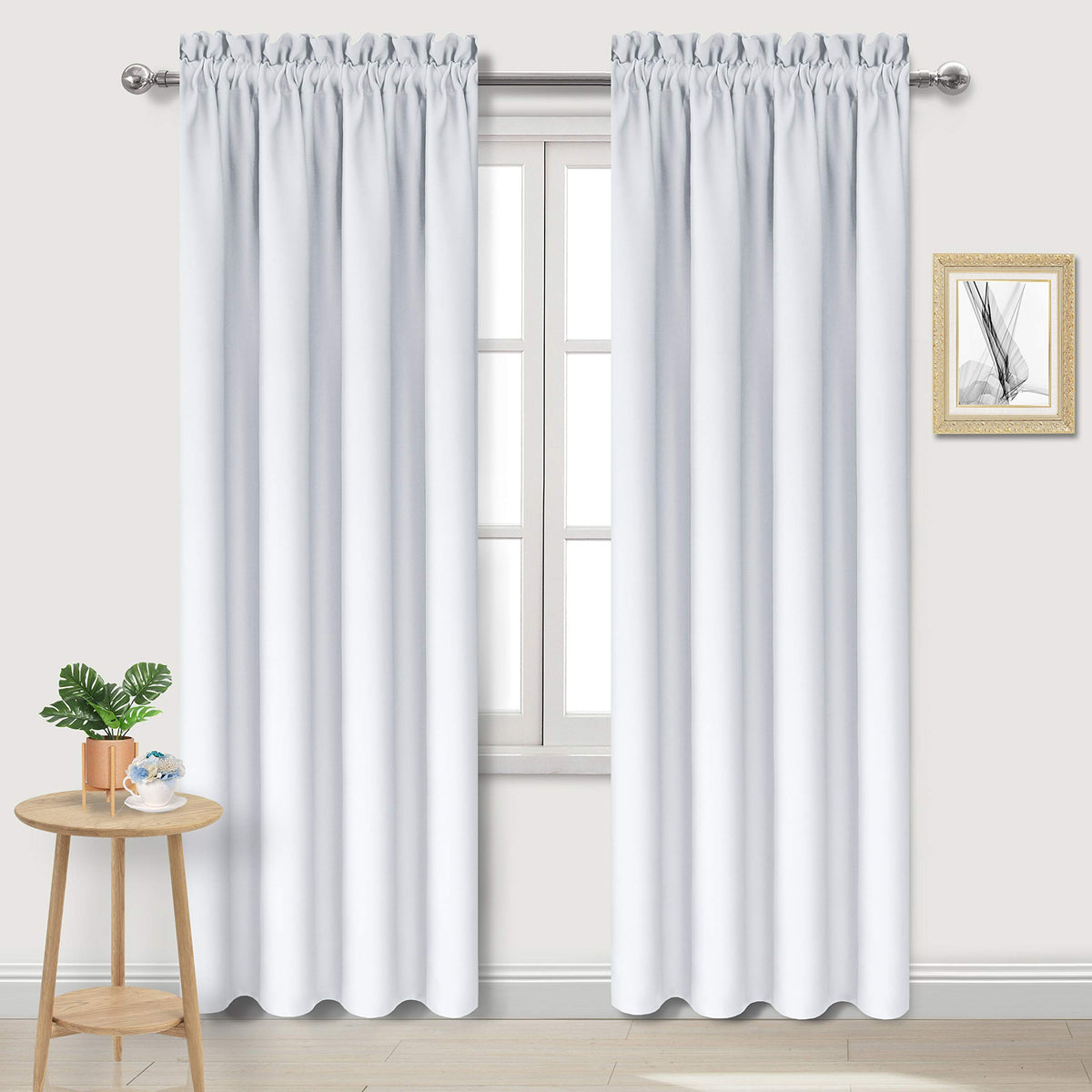 Blackout Curtains for Bedroom Living Room 38 x 84 Inch Long 2 Panels (2 Count)