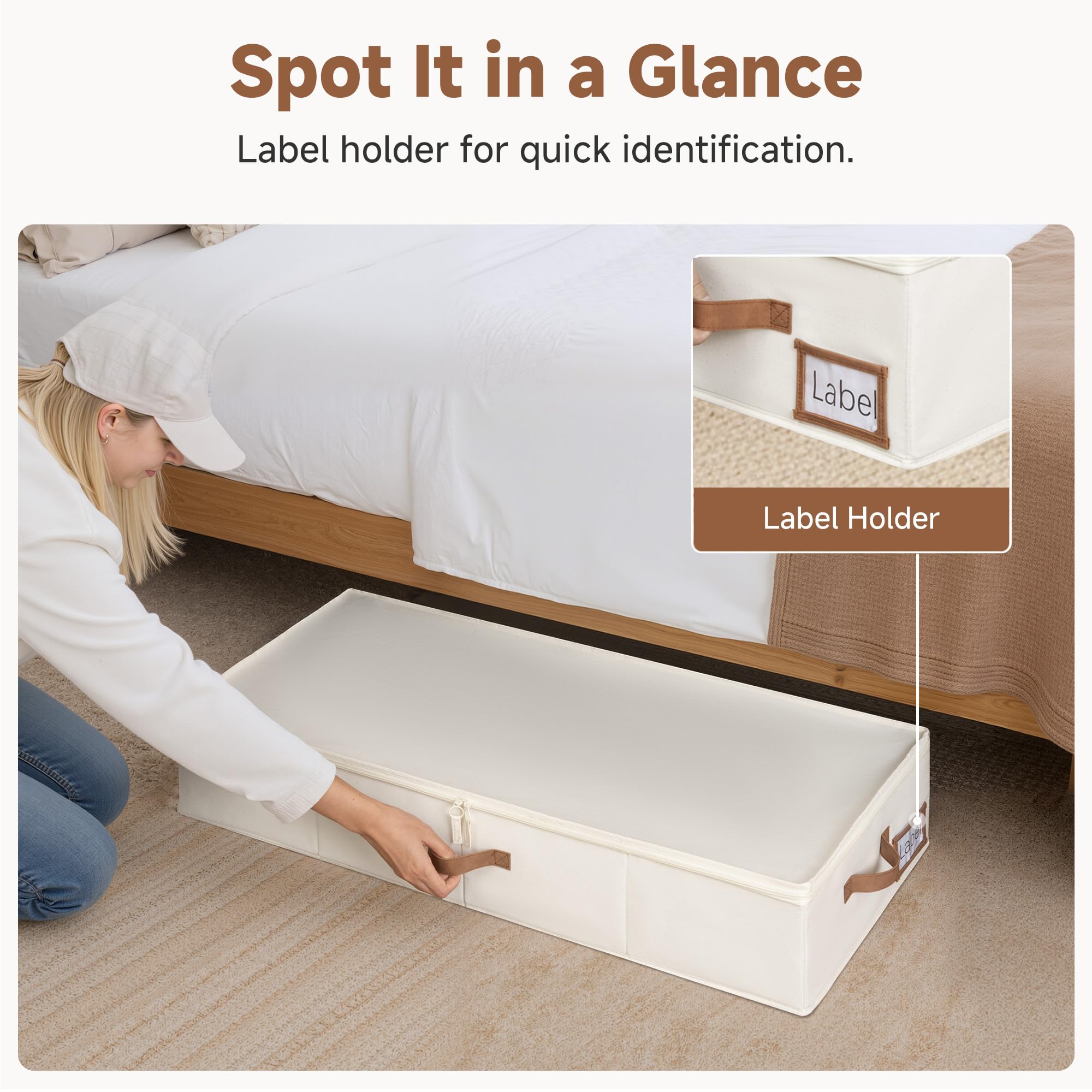 7 Inch Low Profile Under Bed Clothes Storage Bins with Lids (2 Count)