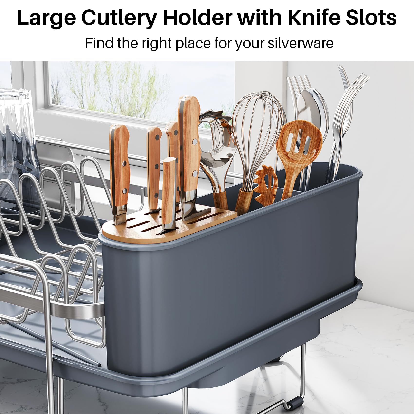 Stainless Steel Dish Drying Rack for Kitchen Counter