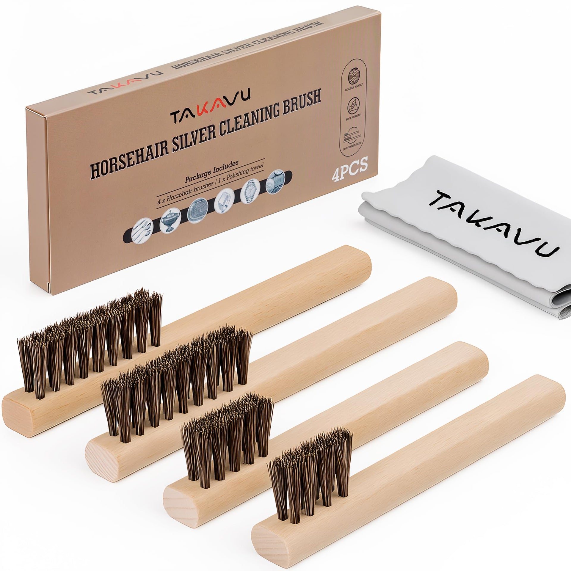 Silver Cleaning Brush Set of 4 (4 Count)