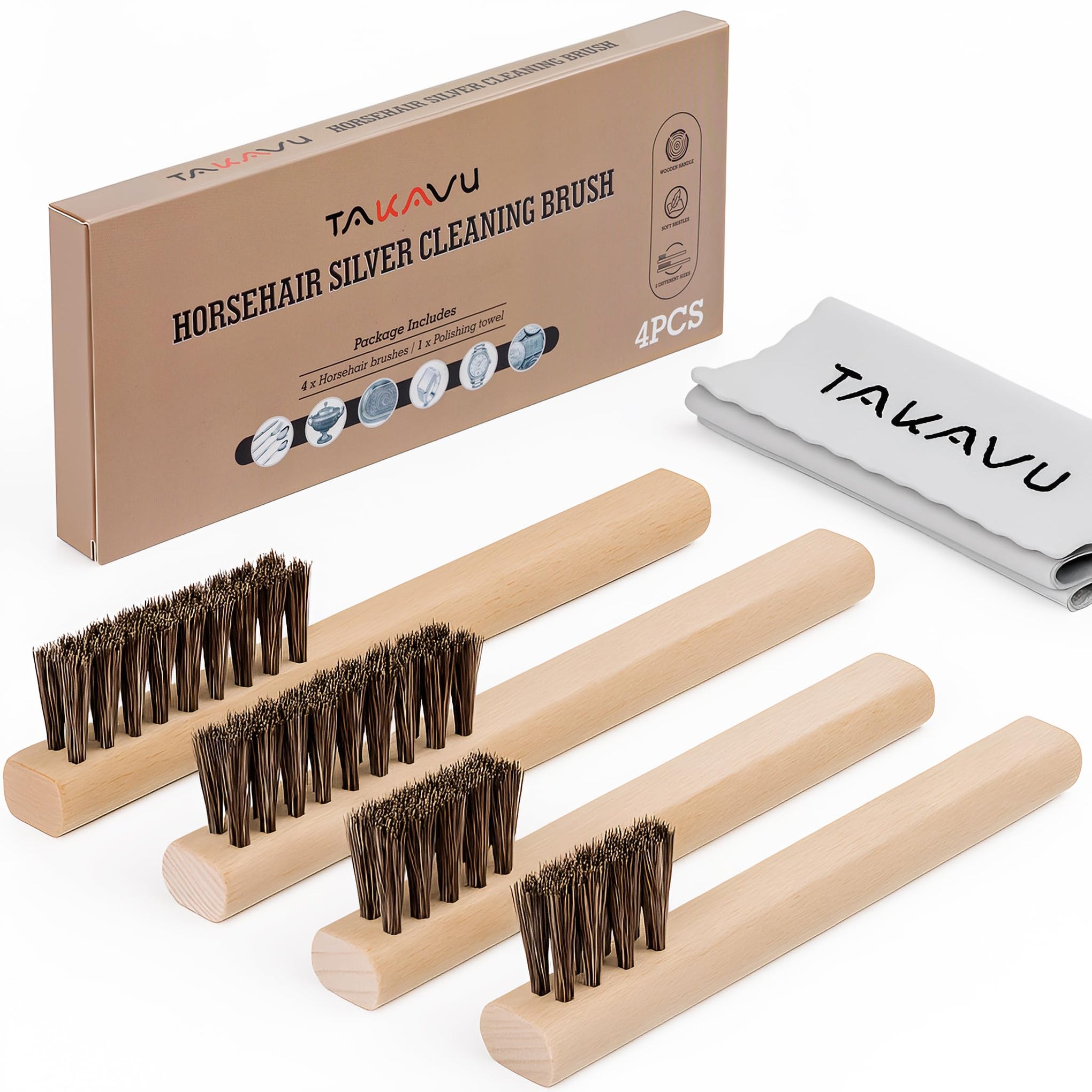 Silver Cleaning Brush Set of 4 (4 Count)
