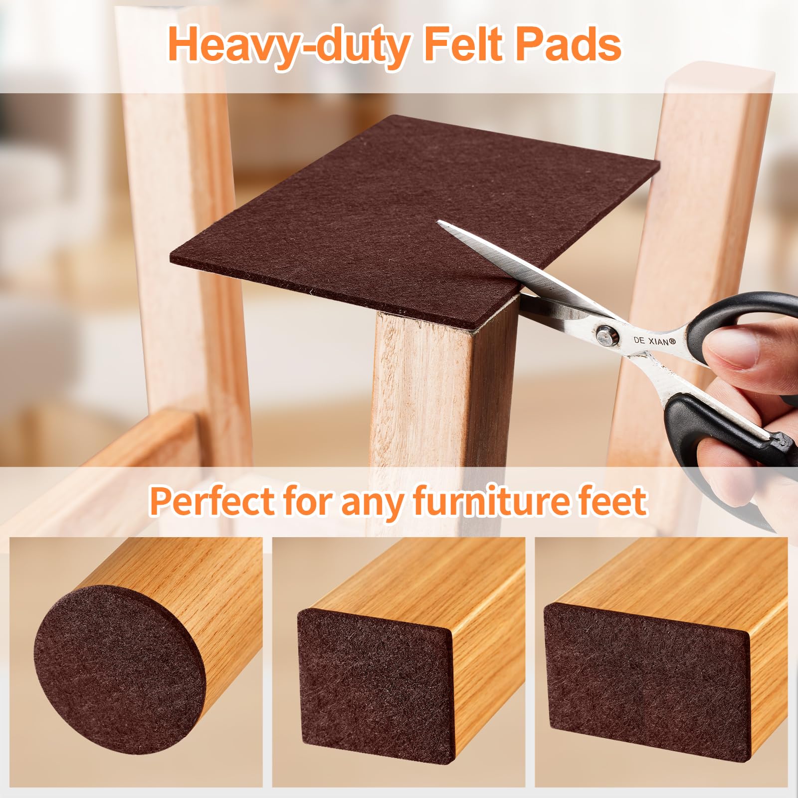 Felt Furniture Pads 400 Pieces (400 Count)