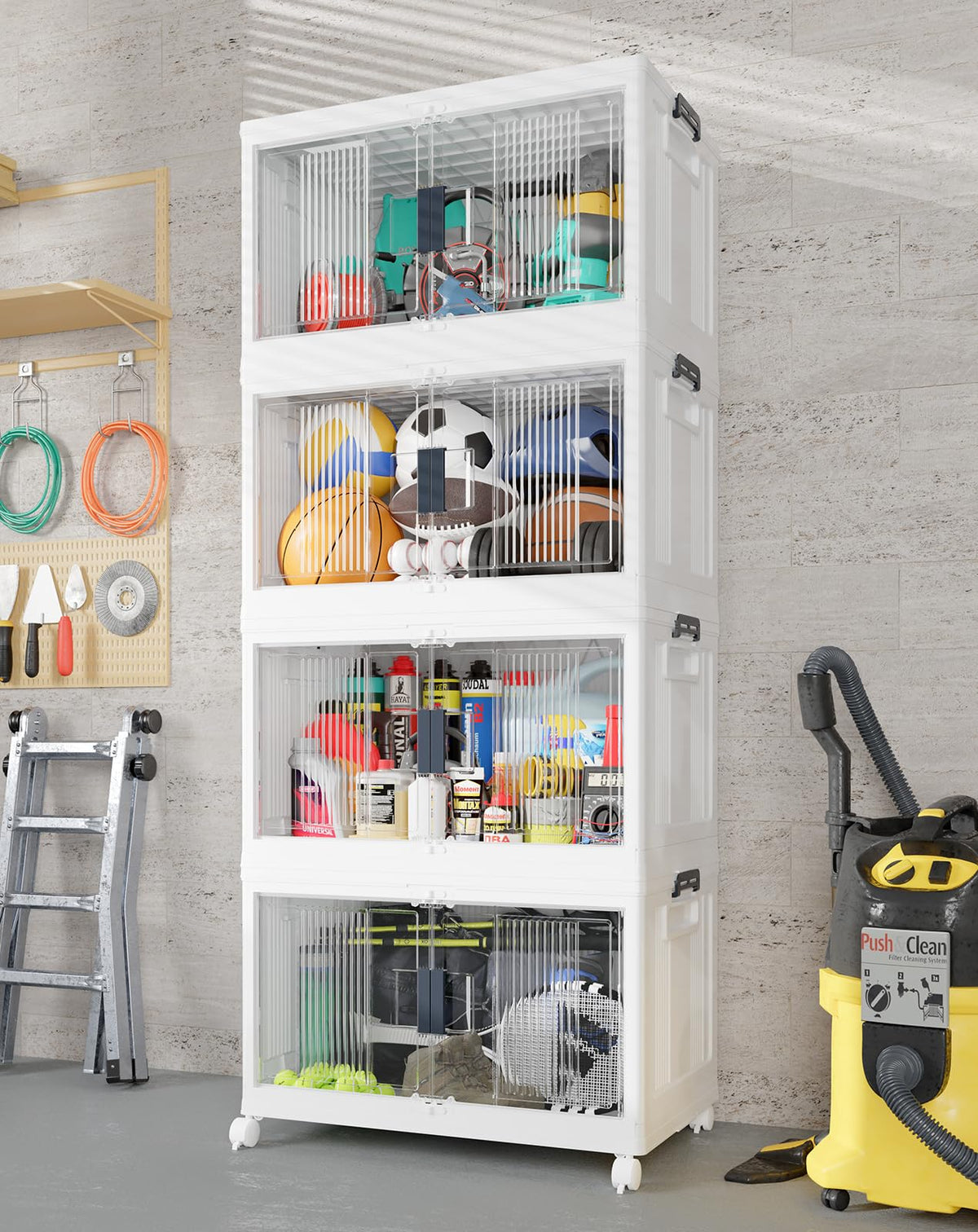 97QT Storage Bins with Lids for Closet