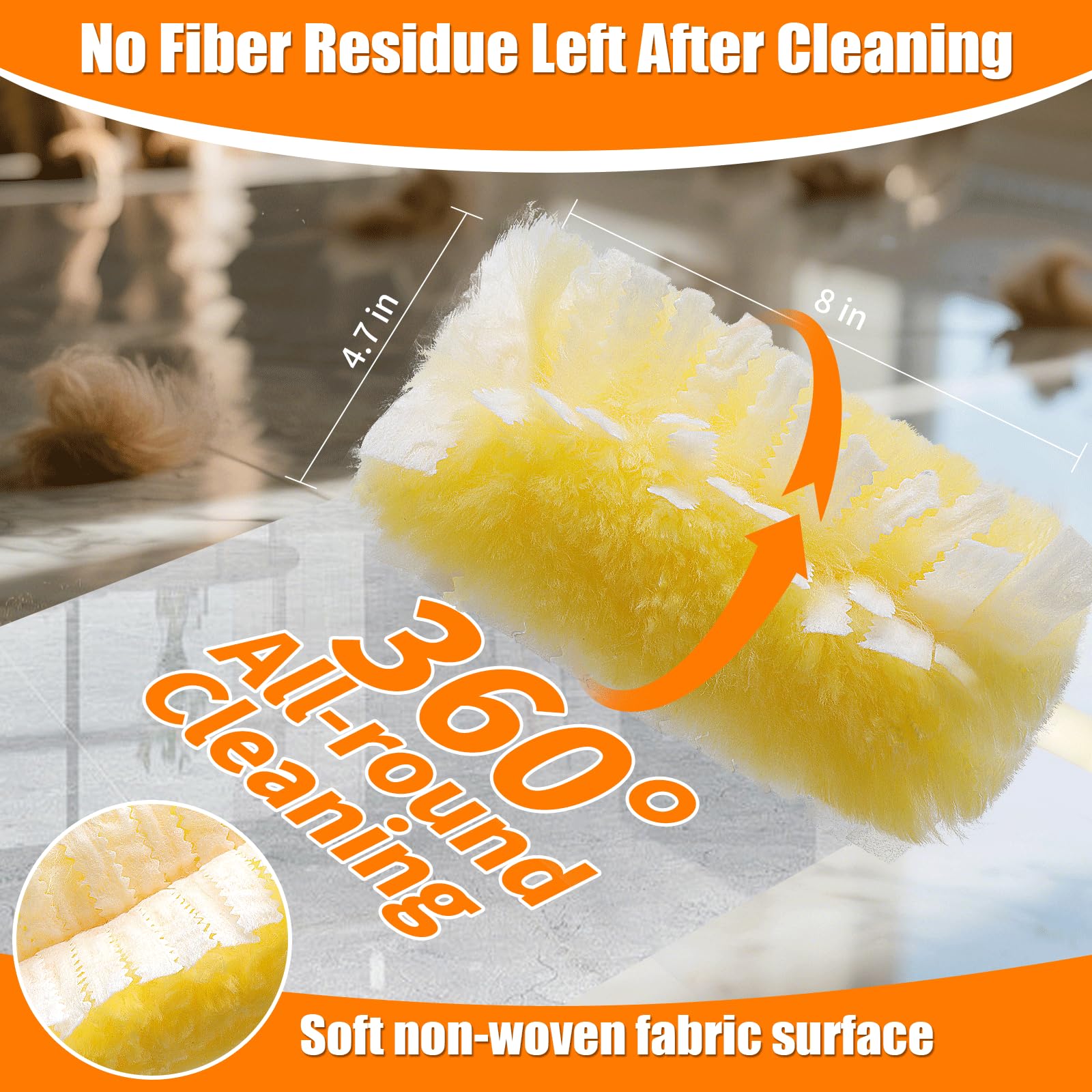 40 Count 360° Heavy Duty Duster Refills Compatible with Swiffer