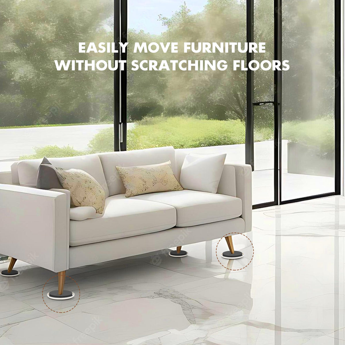 16 Pack Furniture Movers Sliders for Carpet & Hardwood Floors (16 Count)