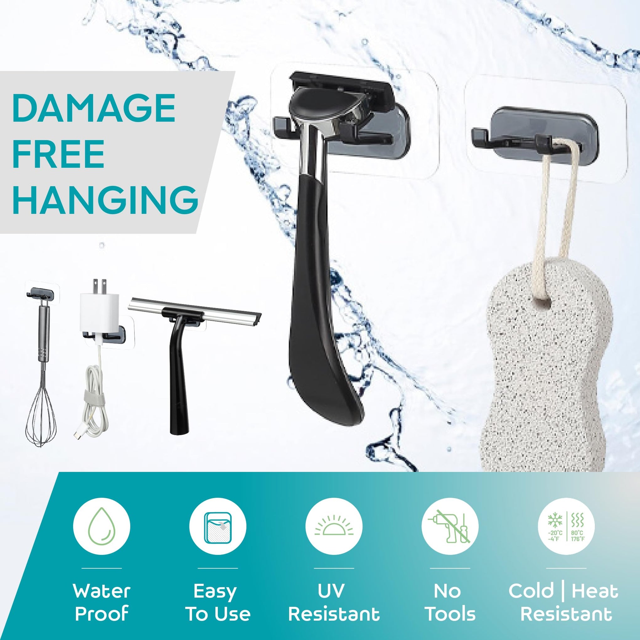 Hook LAB Shower Razor Holder (2 Count)