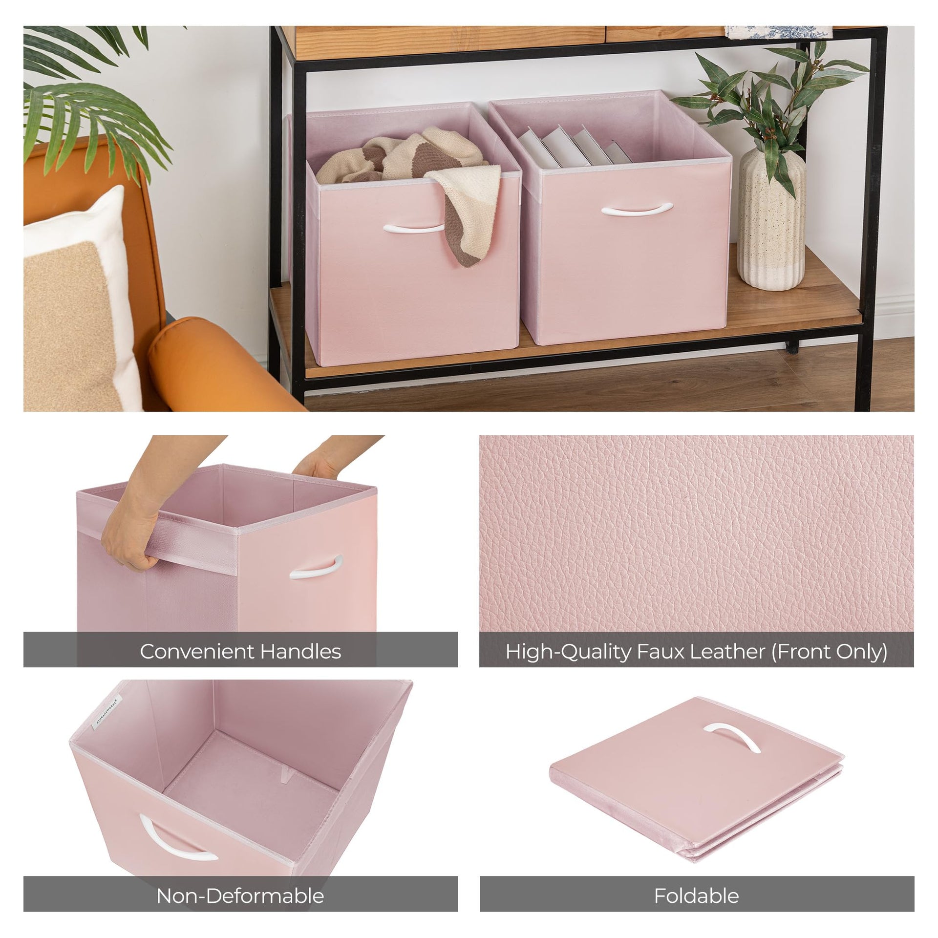 Pink Storage Cubes (4 Count)