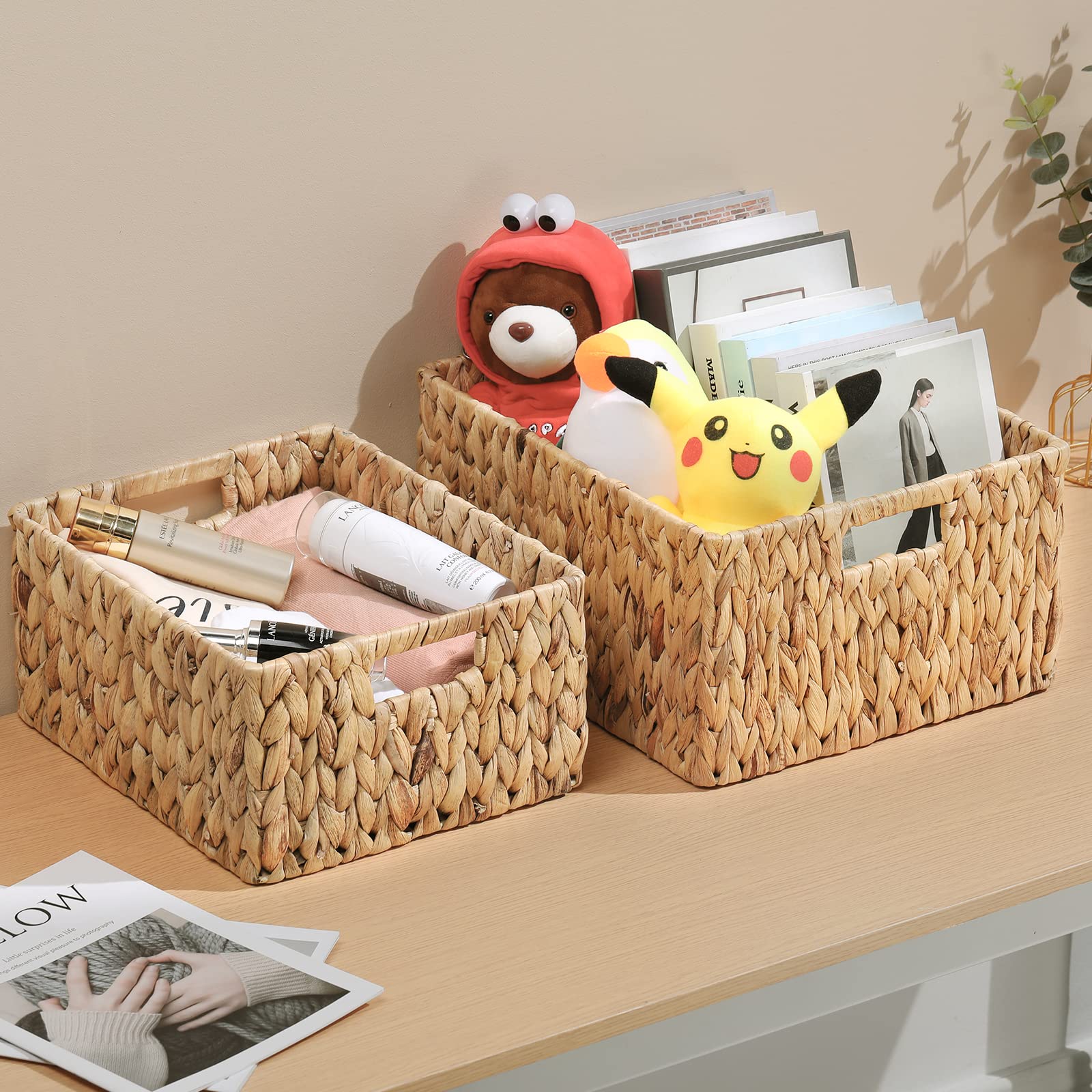 Water Hyacinth Storage Baskets (2 Count)