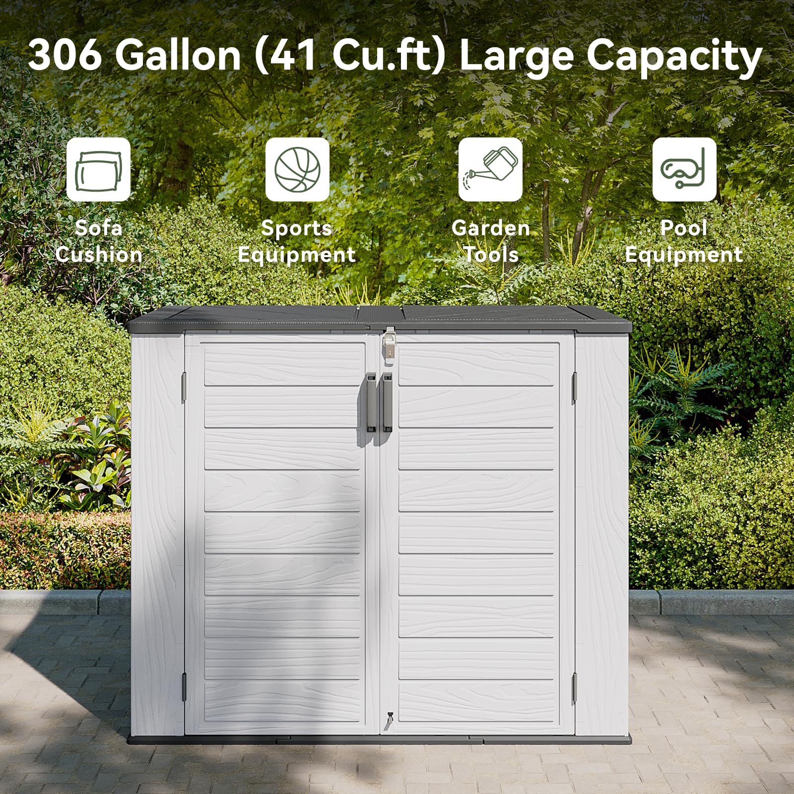 Horizontal Storage Sheds 41 Cu.ft