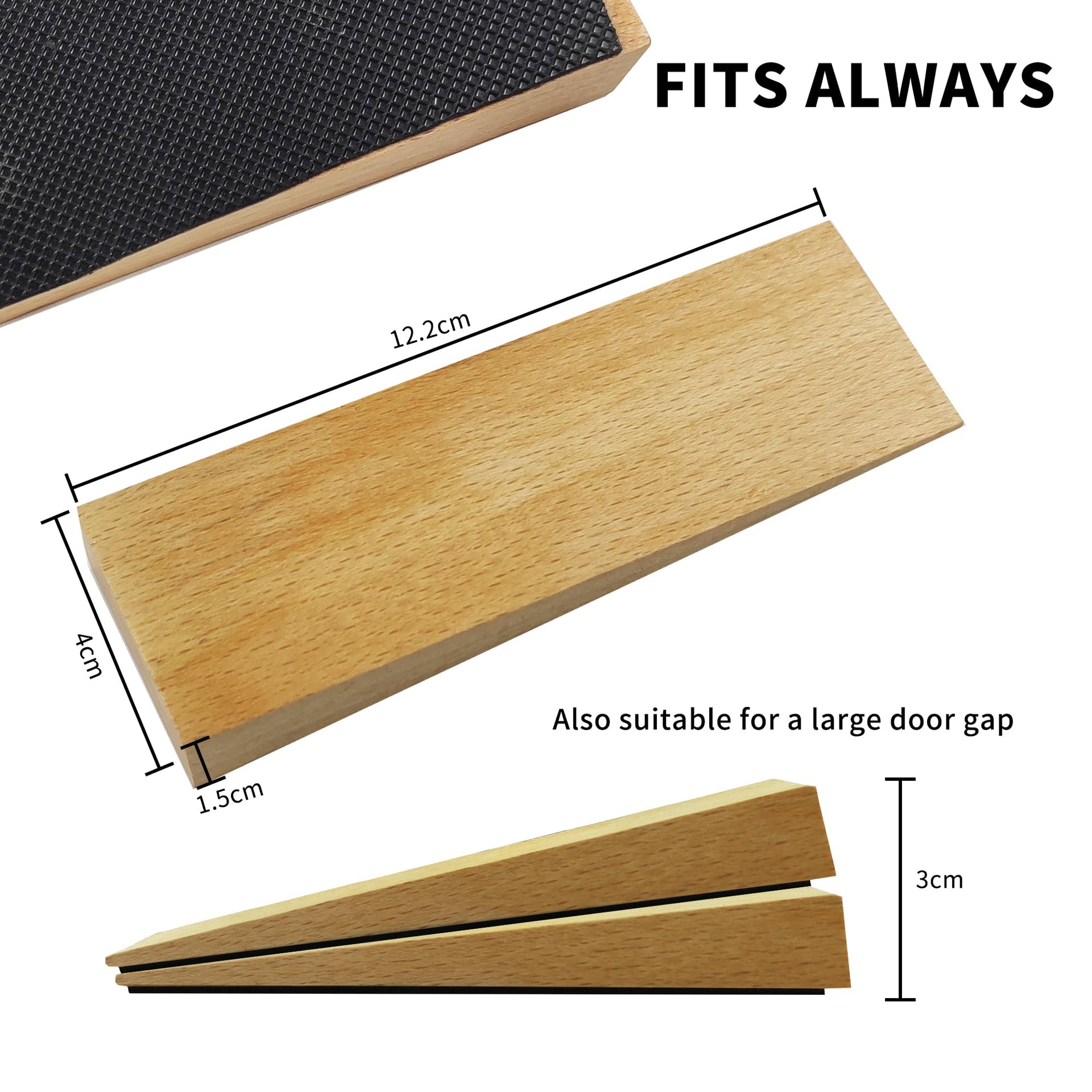 4 Pack Wooden Door Stop