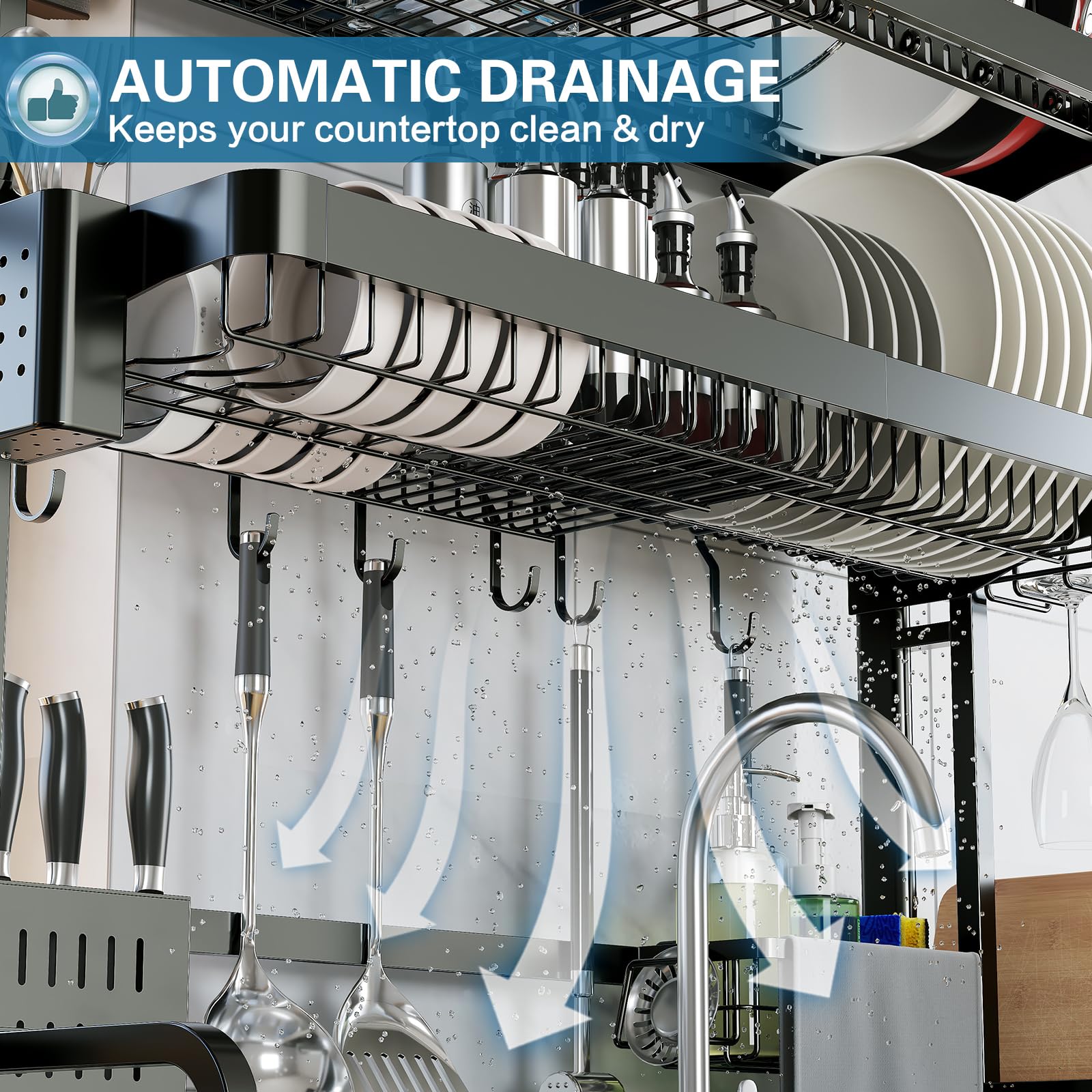 Over The Sink Dish Drying Rack