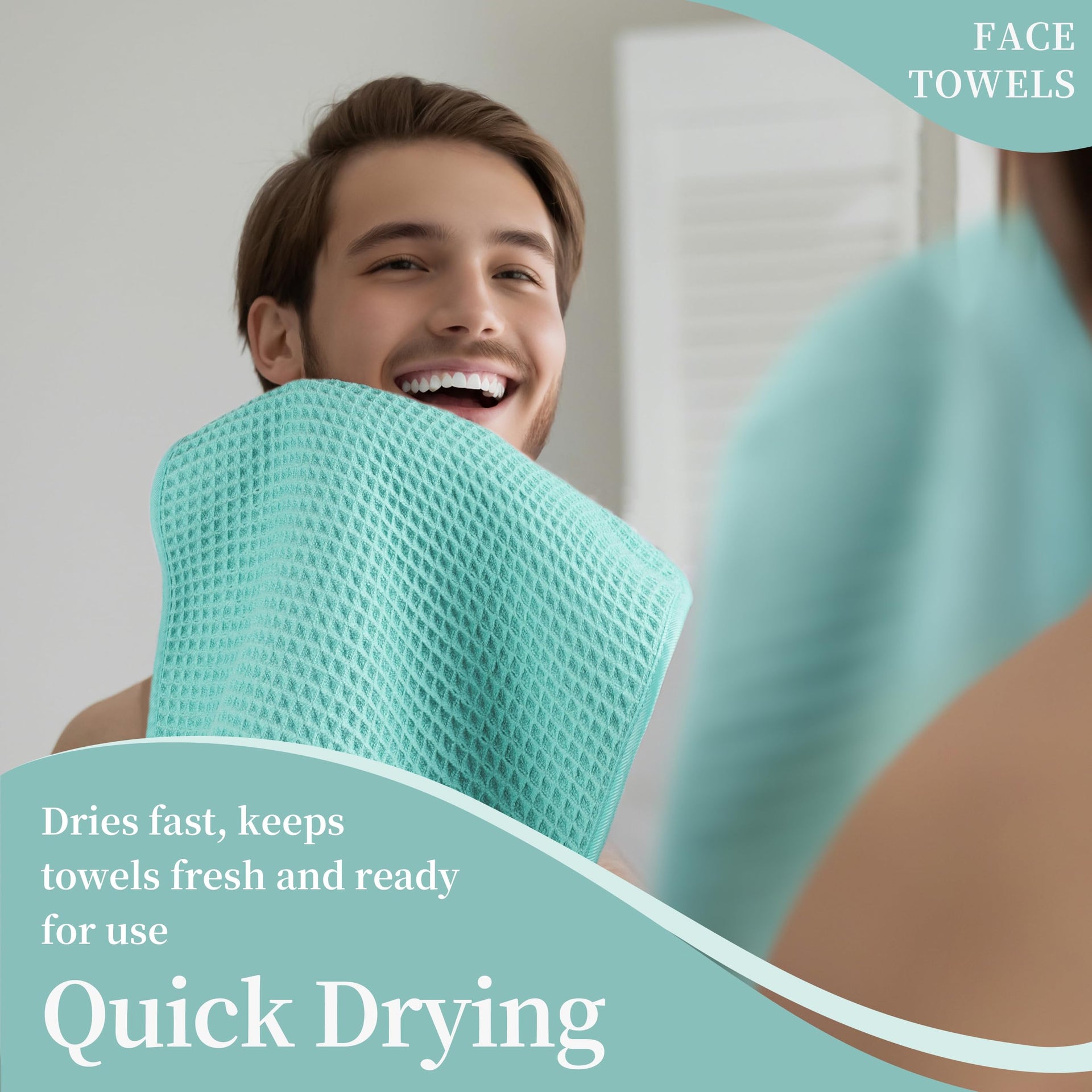 ber Waffle Face Towels (2 Count)
