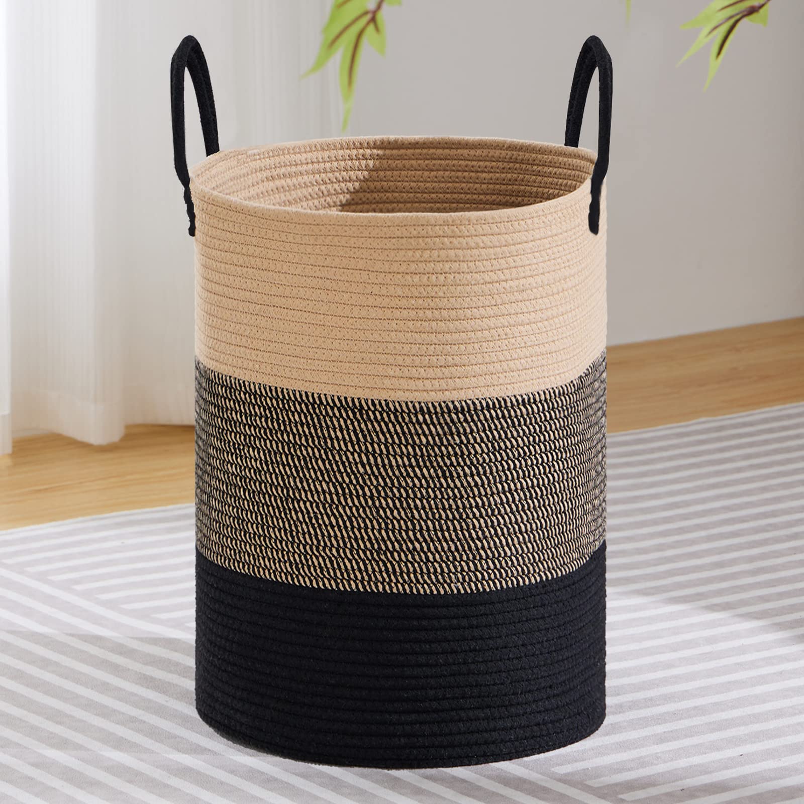 72L Tall Woven Laundry Basket Hamper