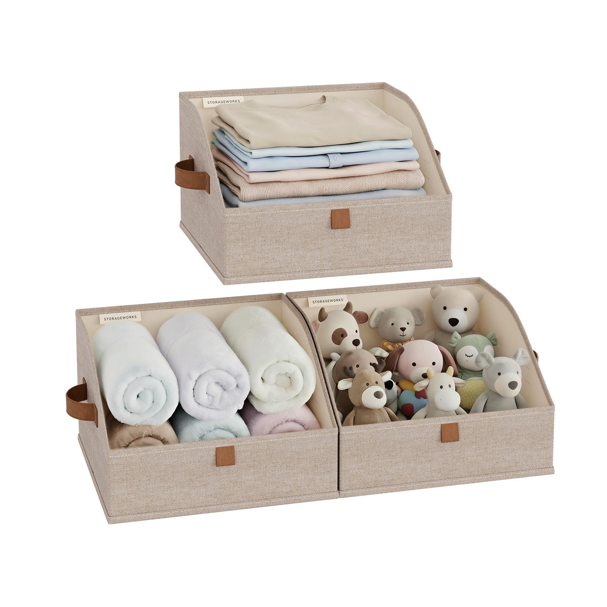 Closet Storage Bins Trapezoid (3 Count)