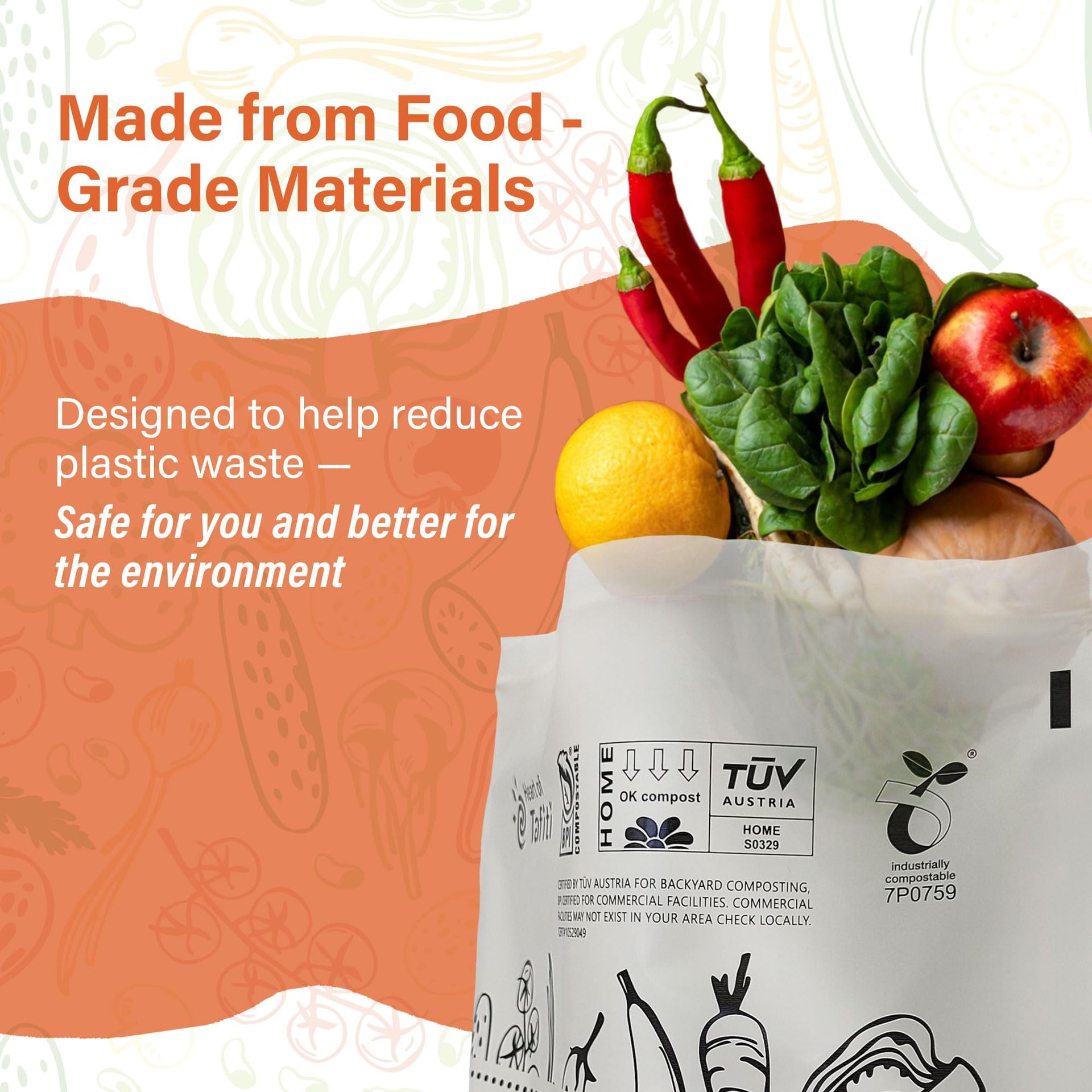 Compostable Gallon Freezer Bags (30 Count)
