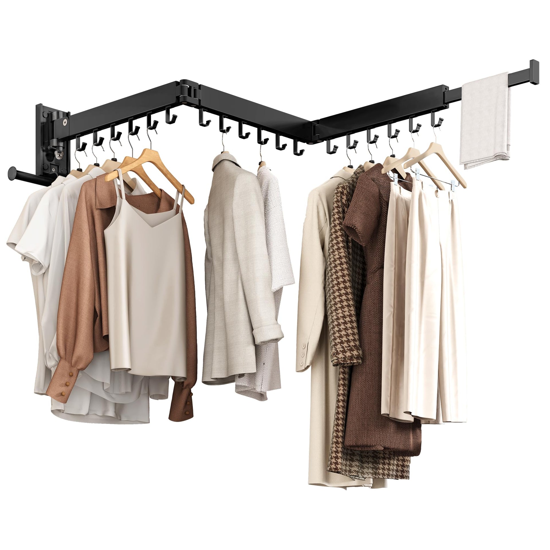 Wall Mounted Collapsible Clothes Drying Rack