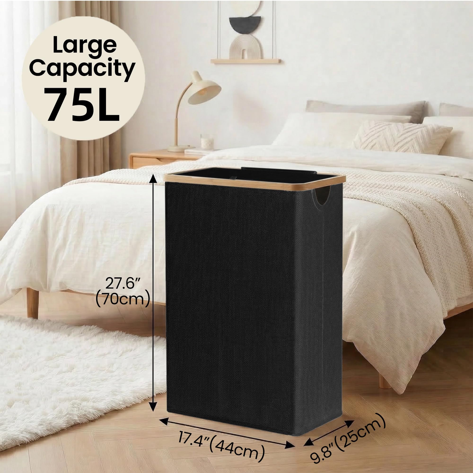 Slim Laundry Basket with Lid