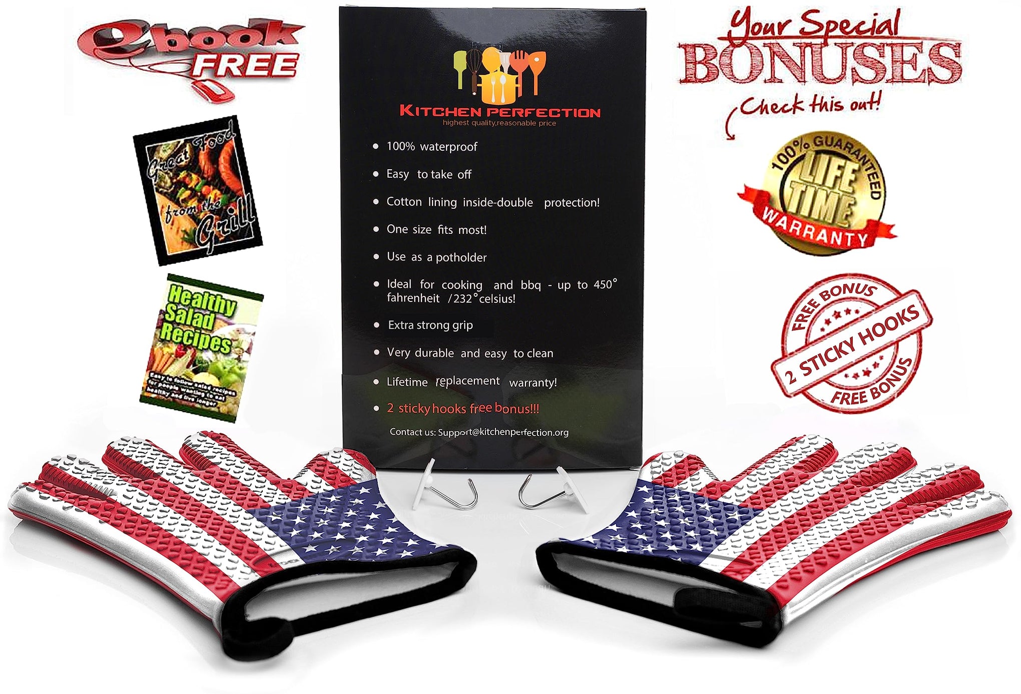 XL Silicone Smoker BBQ Gloves