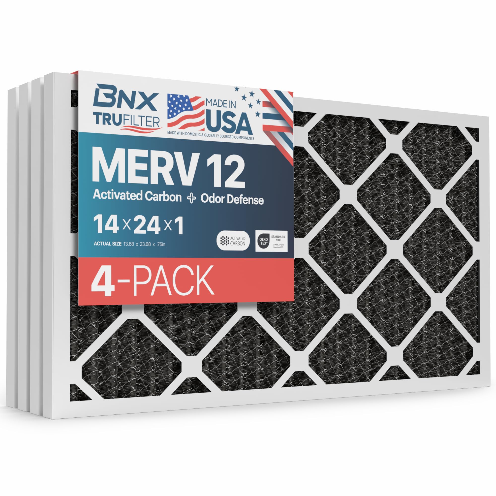 TruFilter 14x24x1 MERV 12 Odor Defense (4 Count)