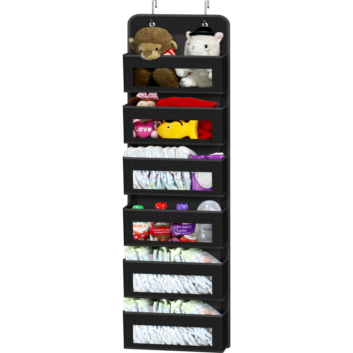 6 Clear Window Pocket Over Door Hanging Organizer