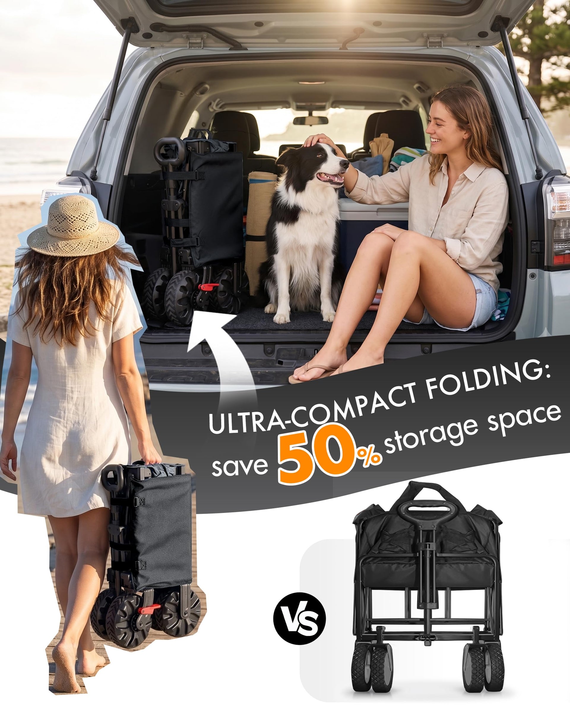 Folding Wagon Black