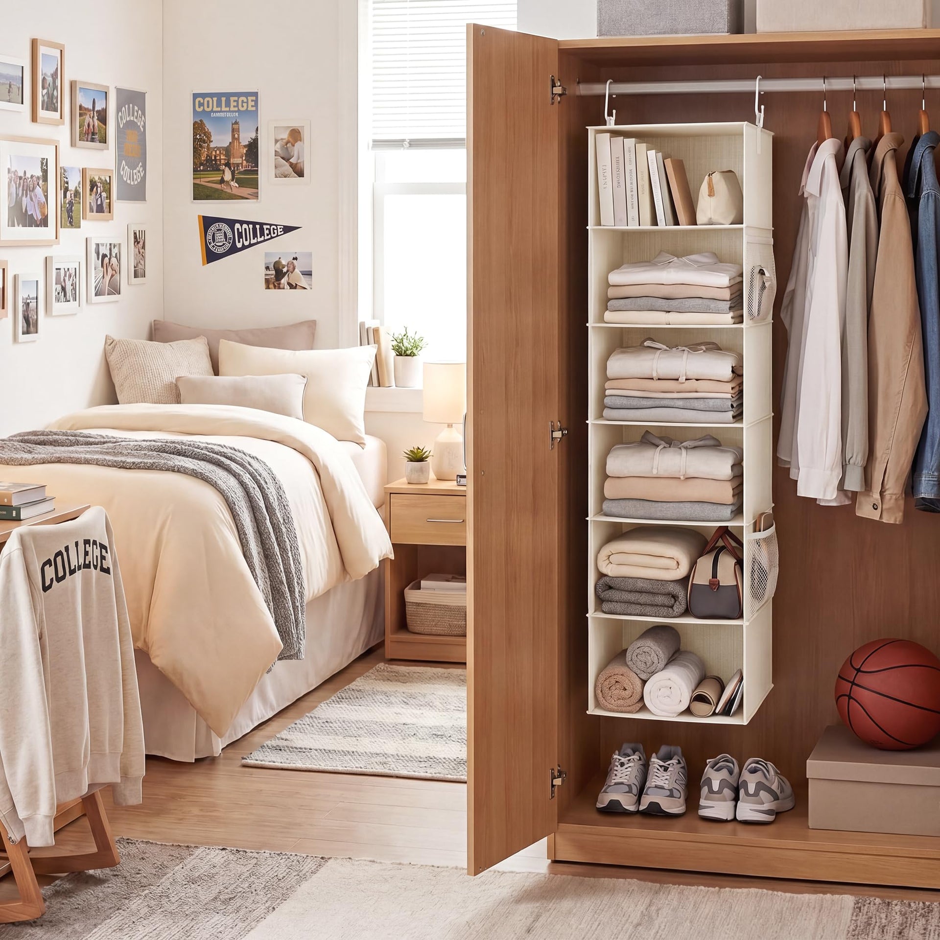 6 Shelf Hanging Closet Organizer