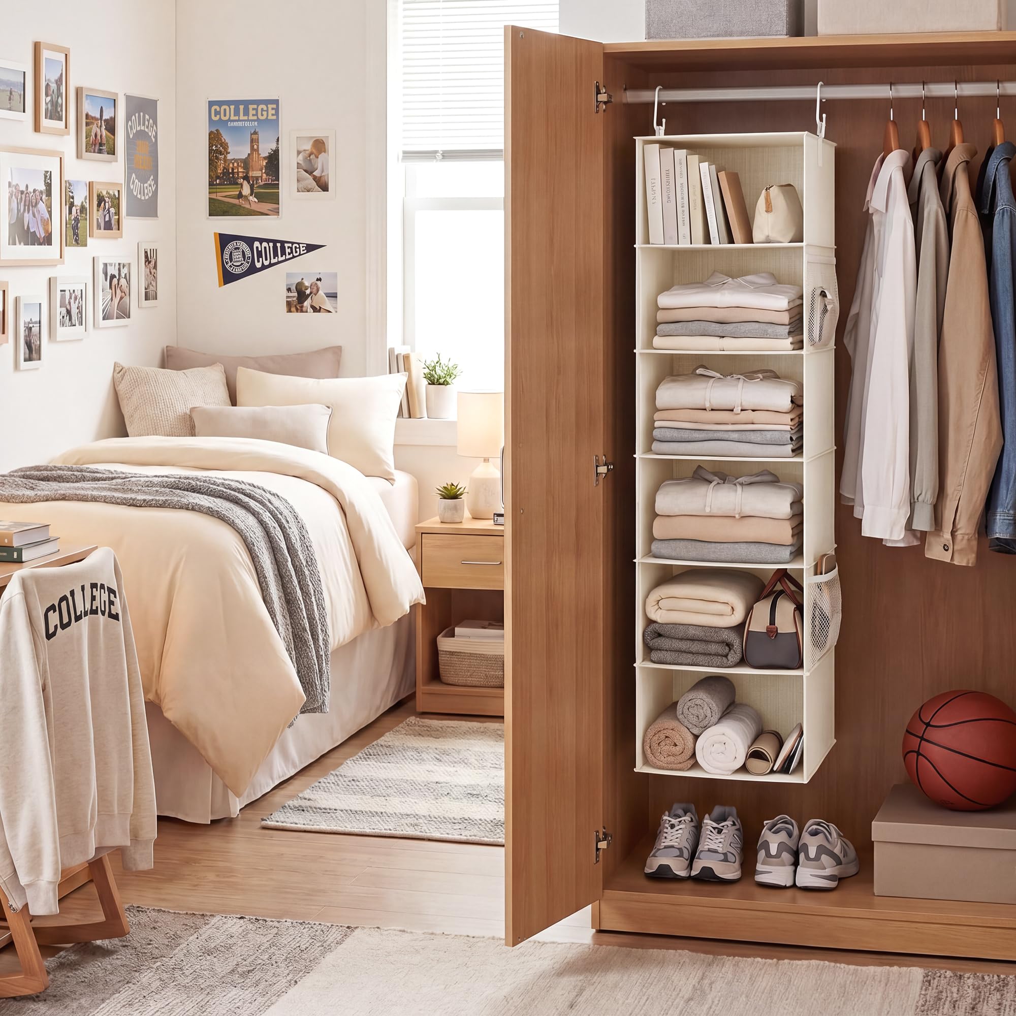 6 Shelf Hanging Closet Organizer