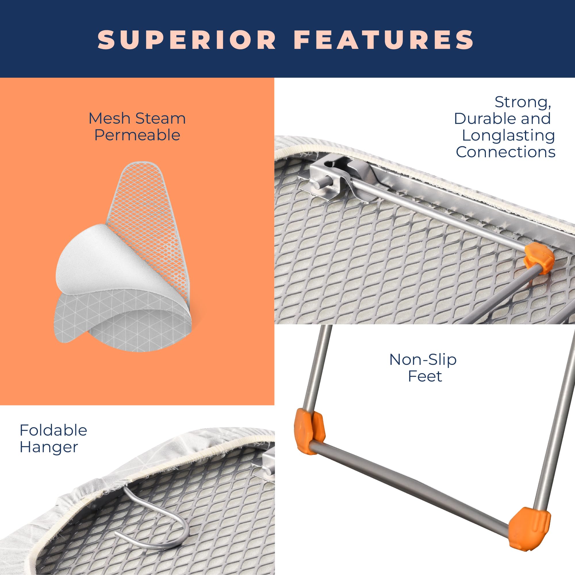 Tabletop Ironing Board with Folding Legs