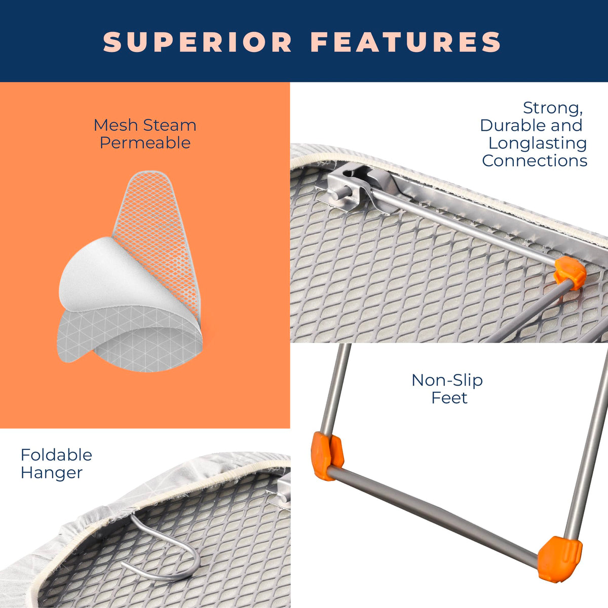 Tabletop Ironing Board with Folding Legs