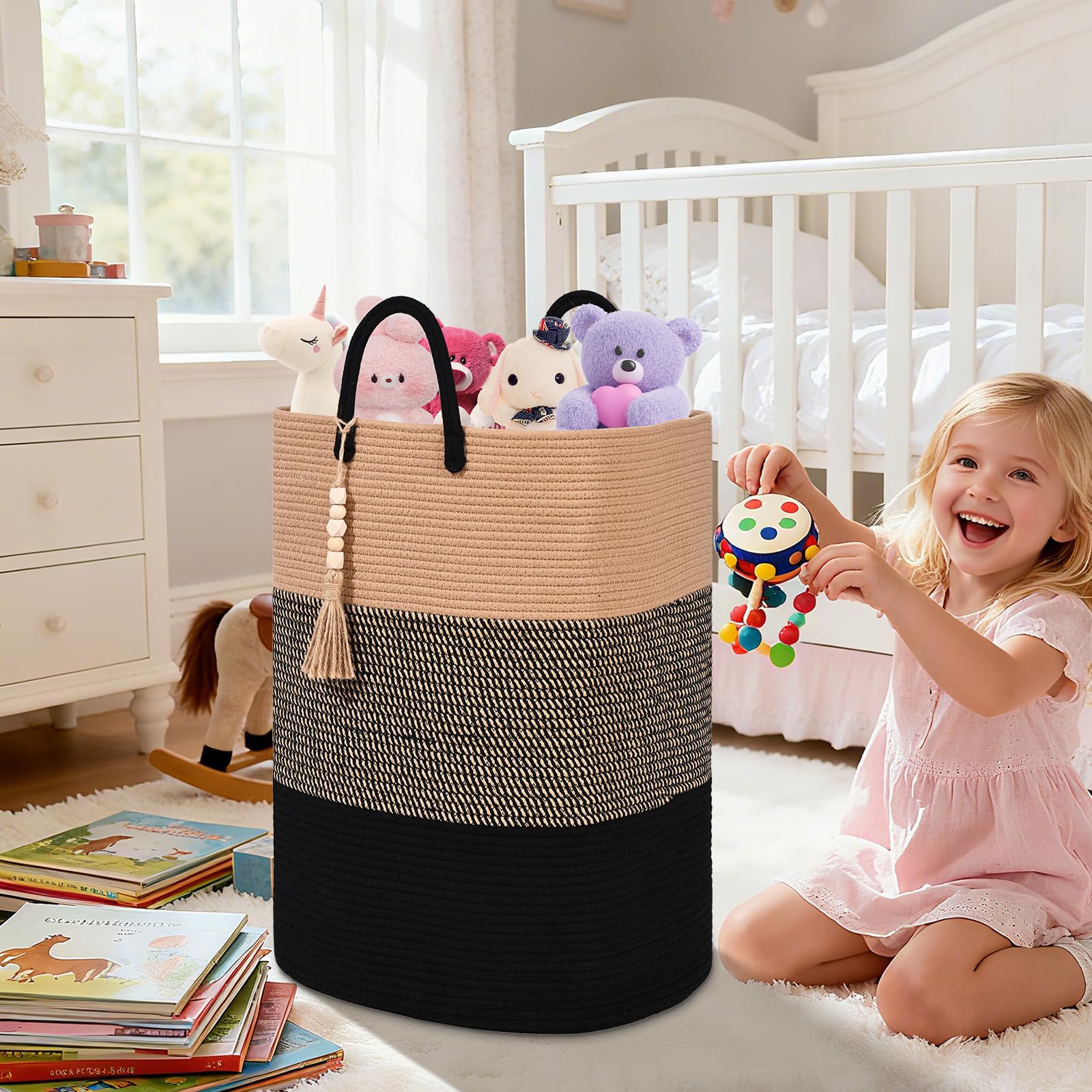 Woven Laundry Basket for Clothes (16 Ounce)
