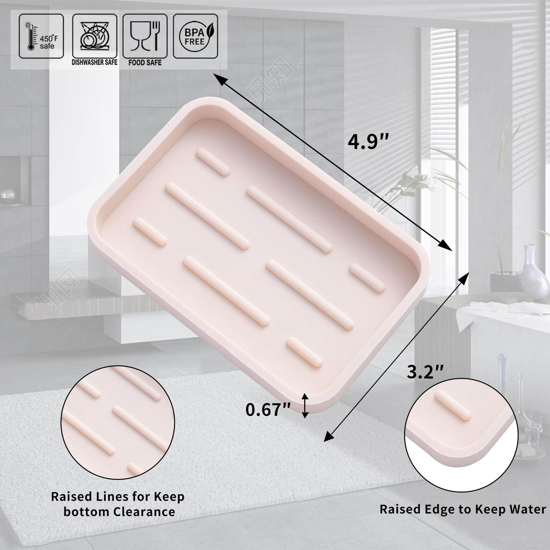 Silicone Kitchen Sink Organizer Tray for Multiple Usage