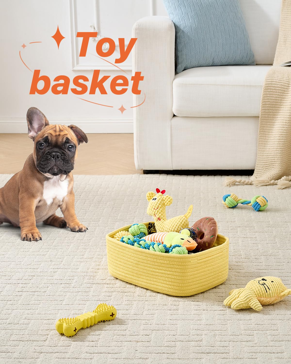 Small Woven Storage Basket for Organizing (3 Count)