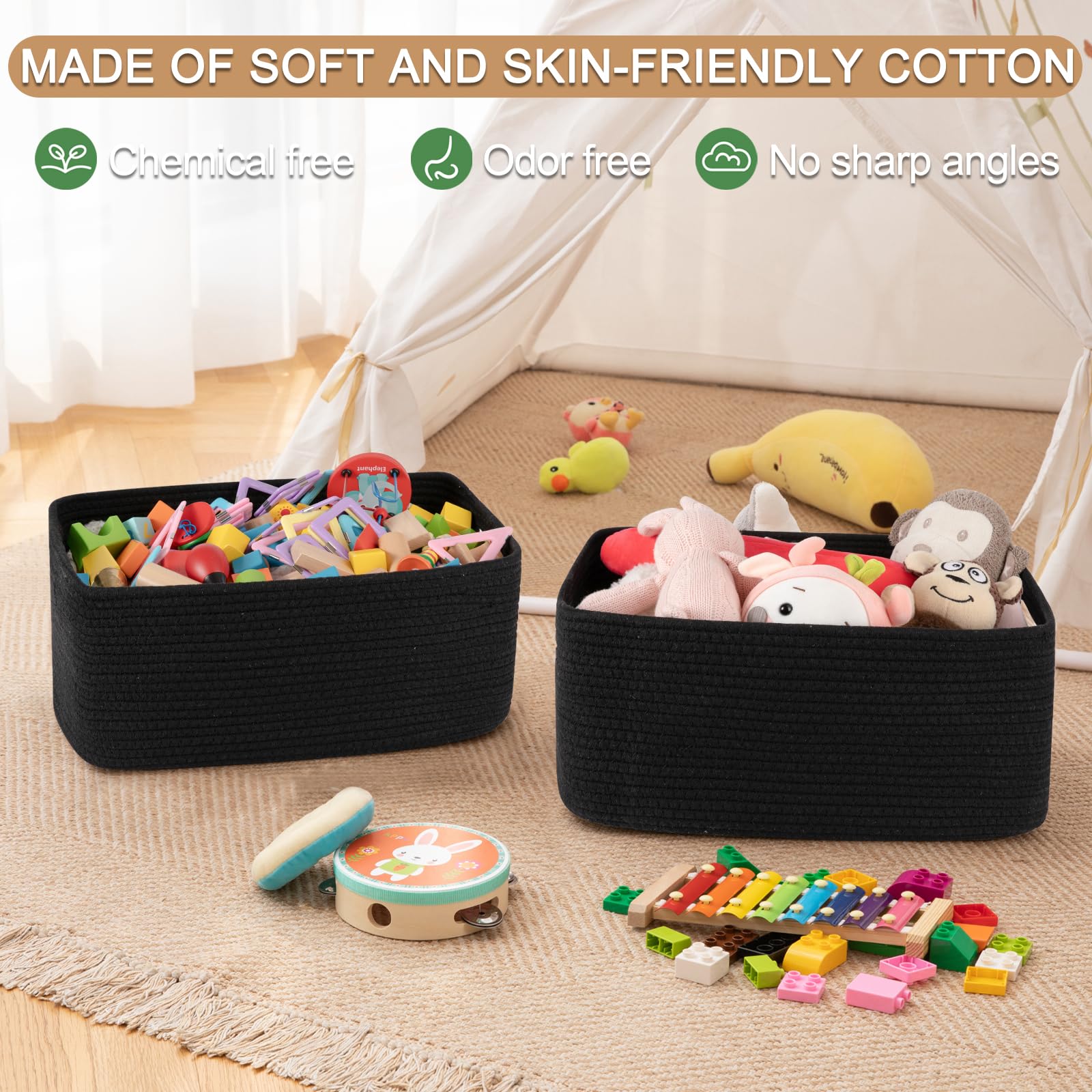 Large Storage Basket for Organizing (2 Count)