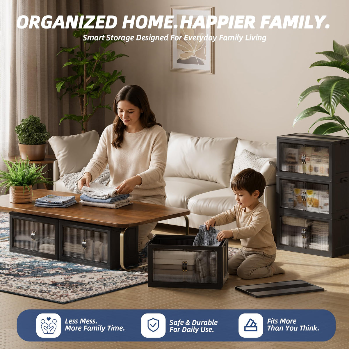 105Qt Stackable Storage Bins