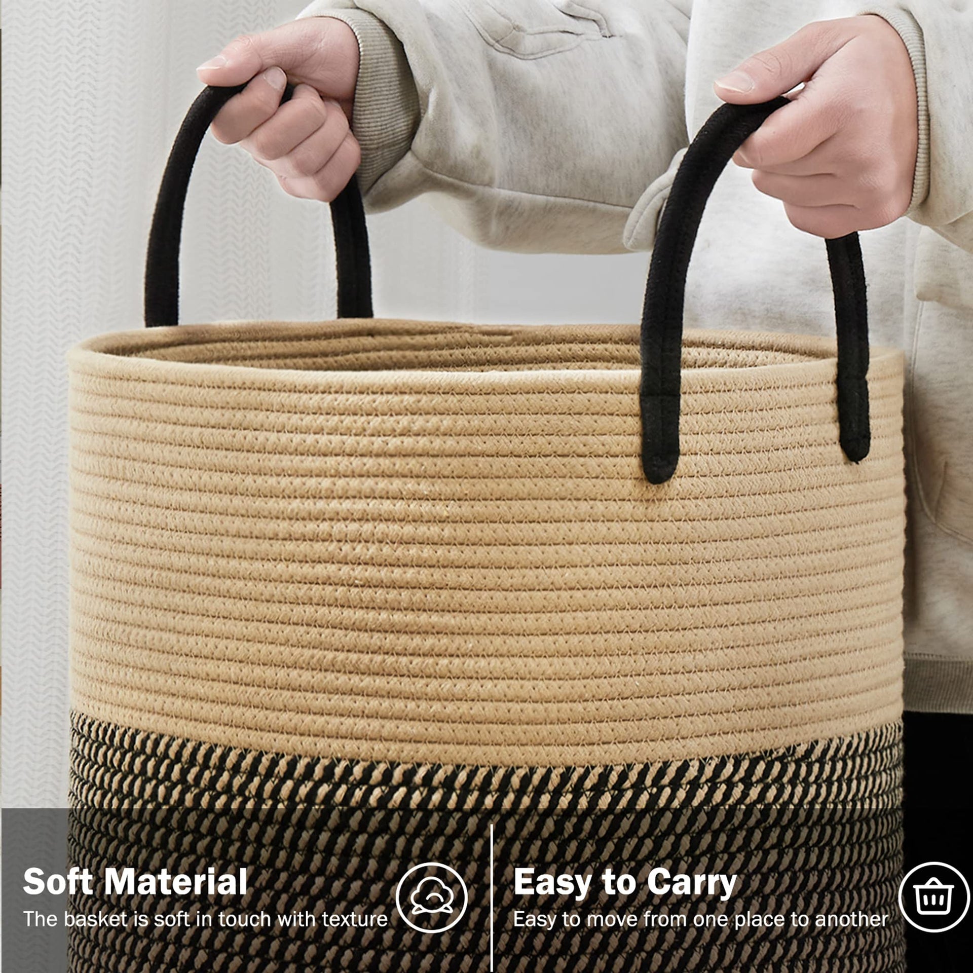 Woven Laundry Hamper Basket