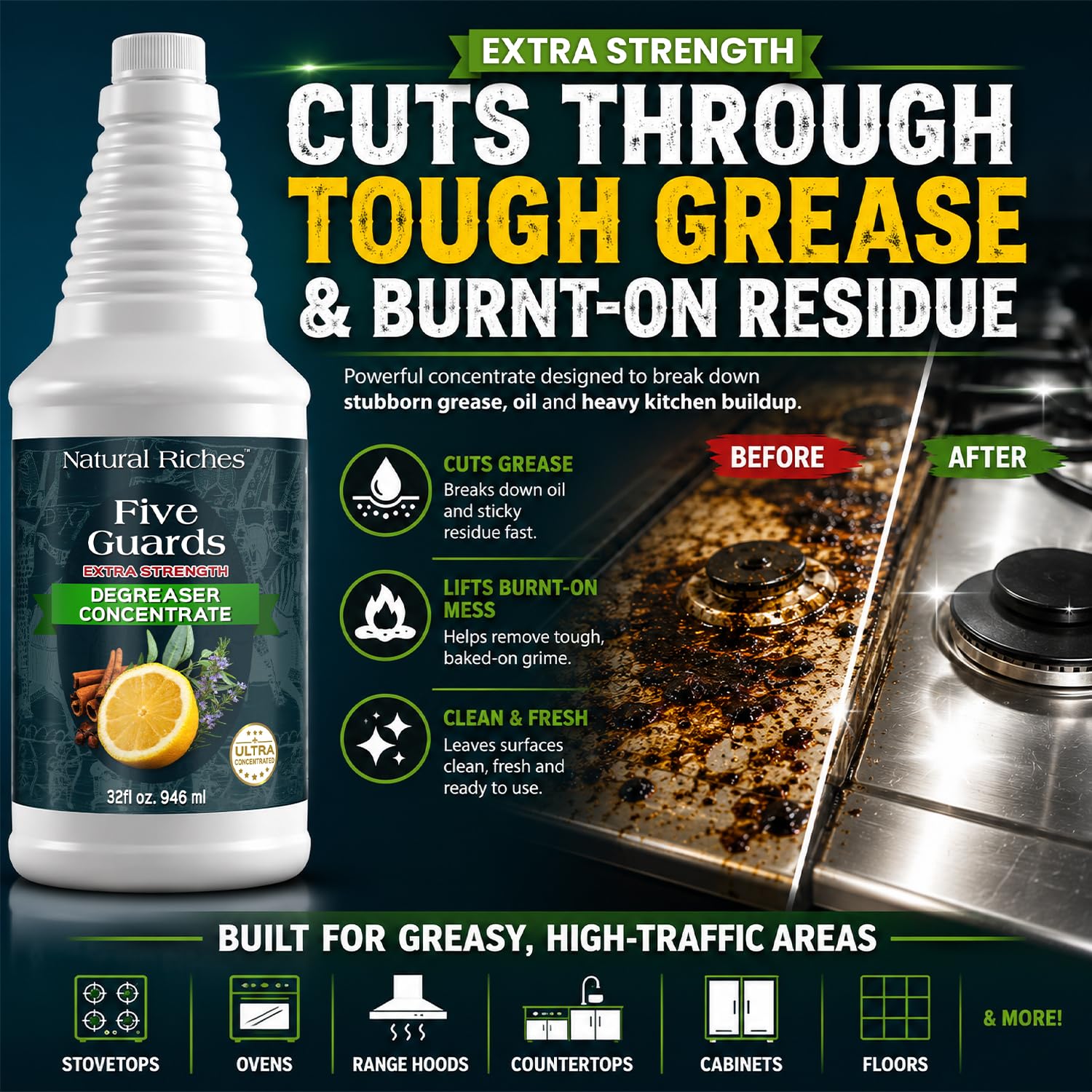 Five Guards Degreaser Concentrate 32 oz (32 Fl Oz)