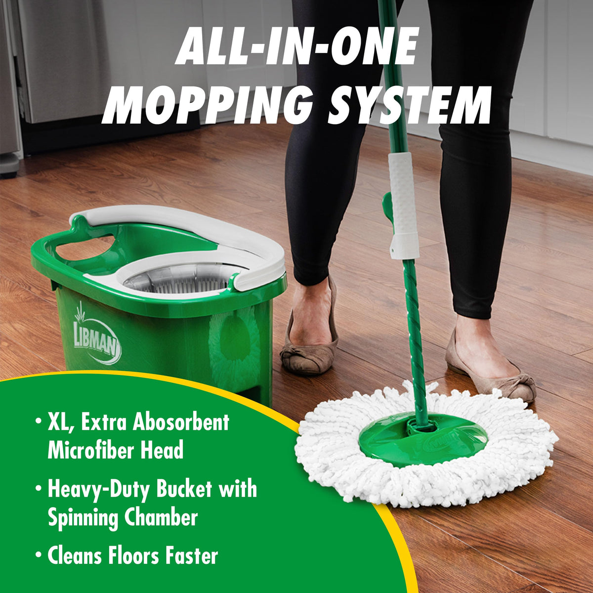 Libman Tornado Spin Mop System with Bucket & Wringer