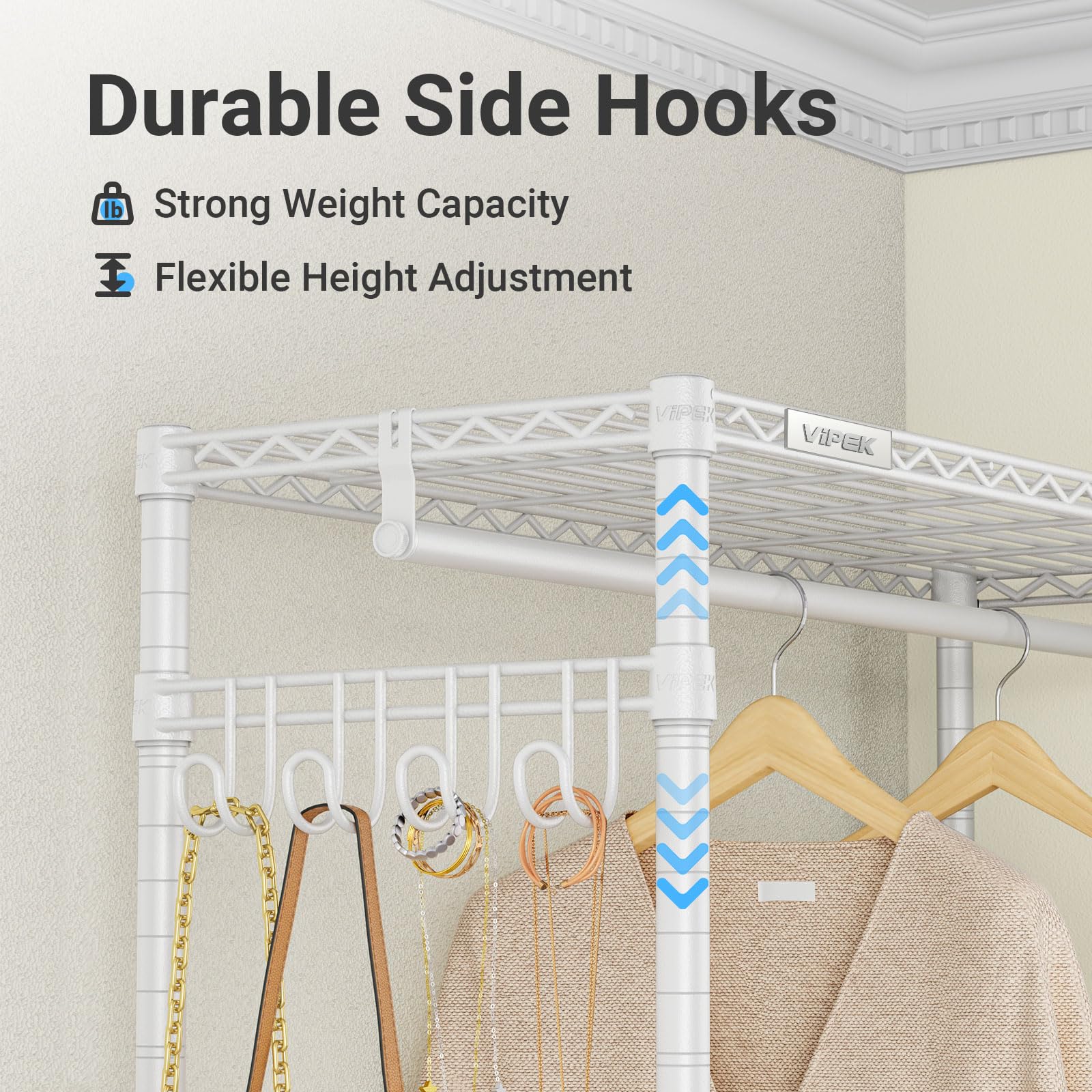 R3C Covered Clothing Rack for Hanging Clothes Rolling Closet