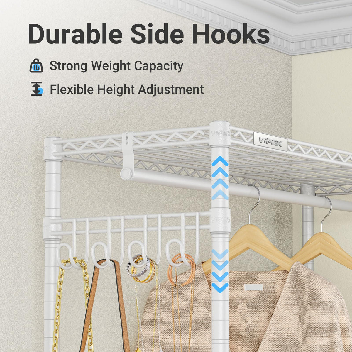 R3C Covered Clothing Rack for Hanging Clothes Rolling Closet