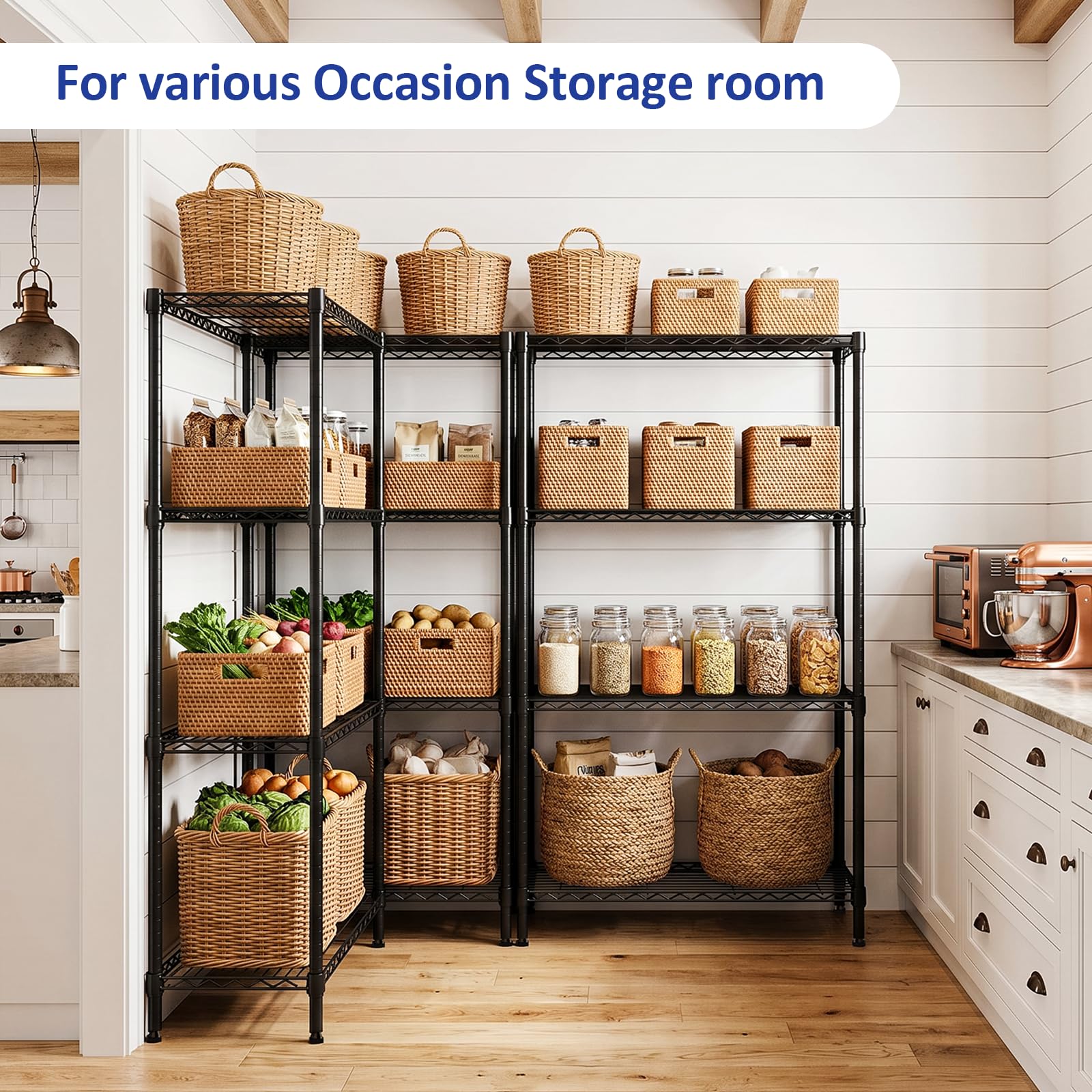 4 Tier Shelf Unit Organizer