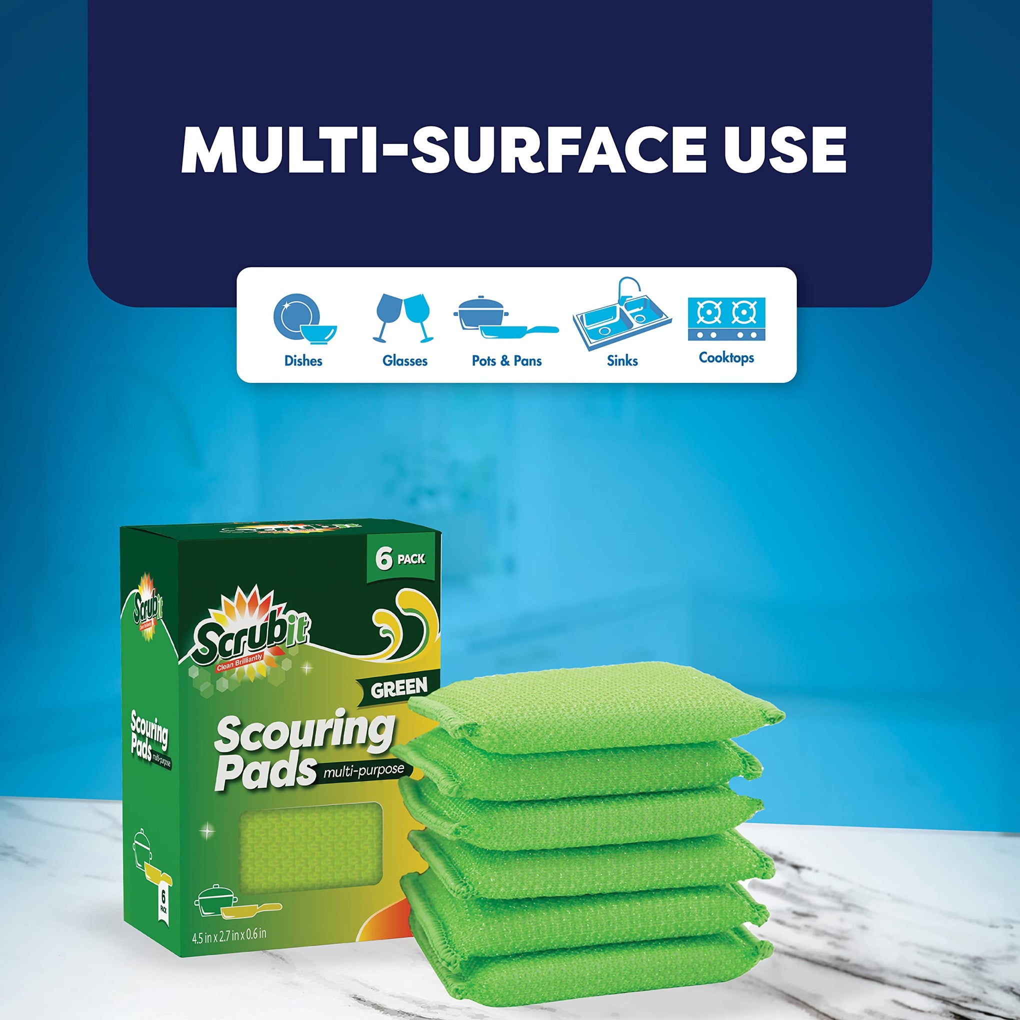 Multi Purpose Scouring Pad (6 Count)