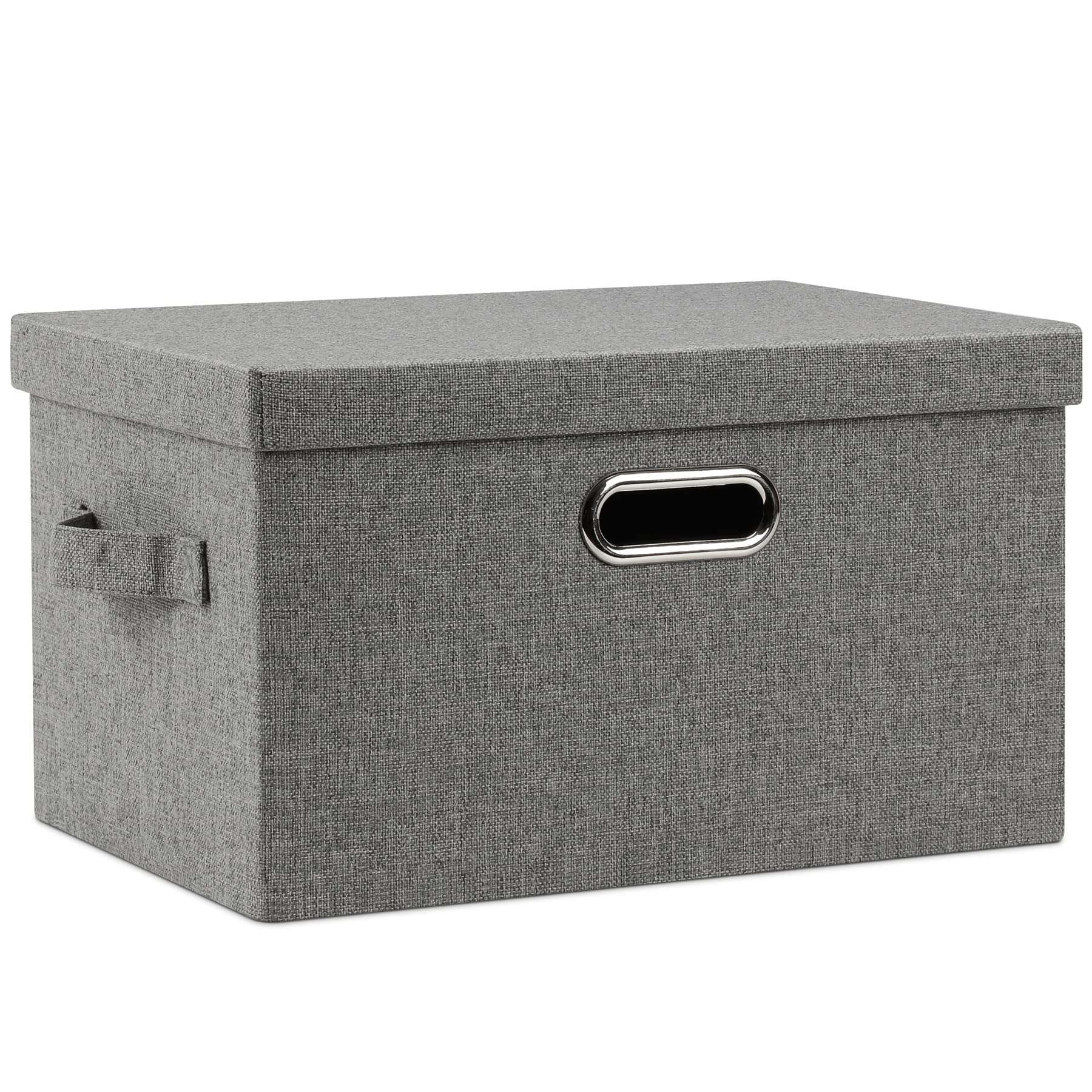 Medium 15" 21 Quart Collapsible Stackable Storage Bins with Lids