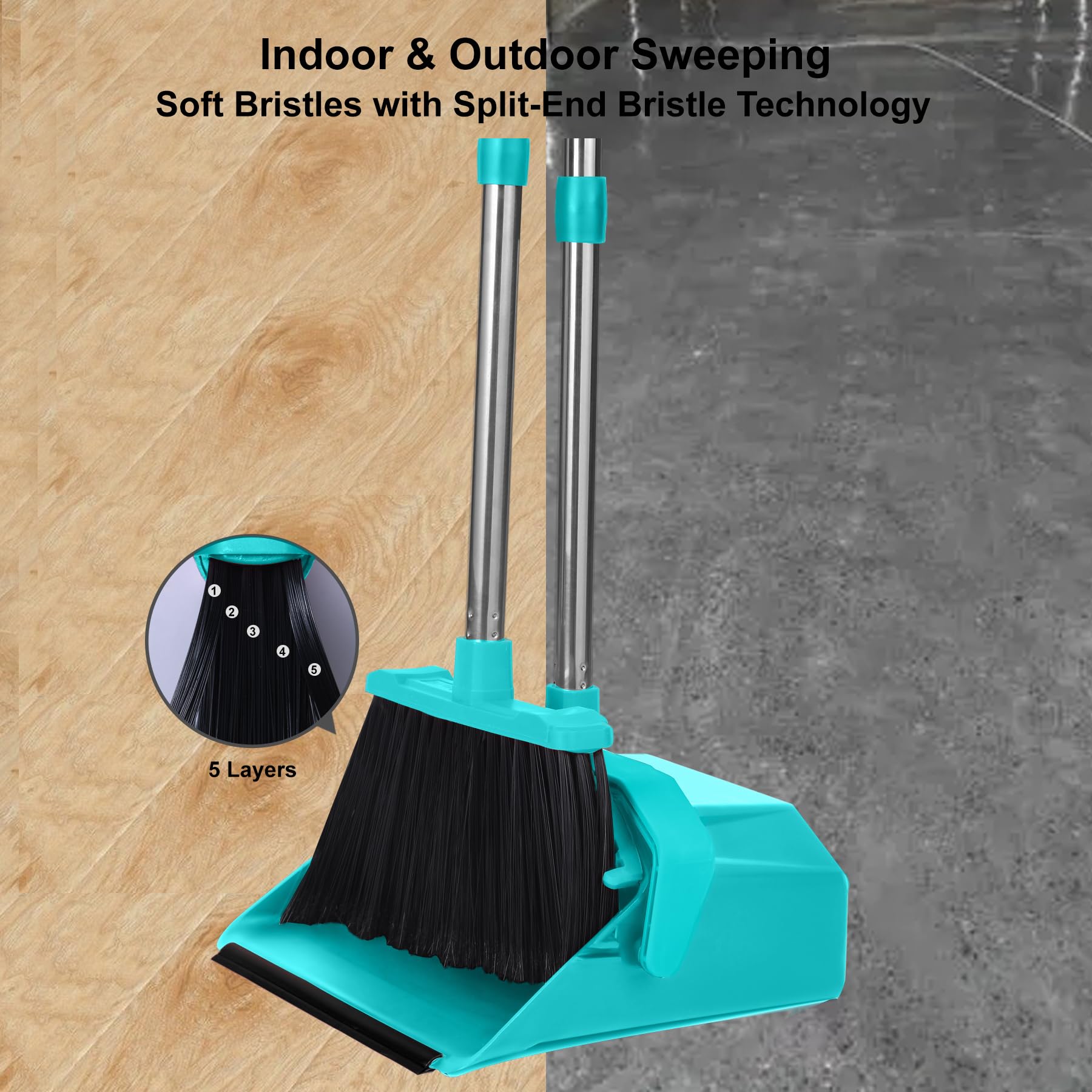 Broom and Dustpan Set for Home