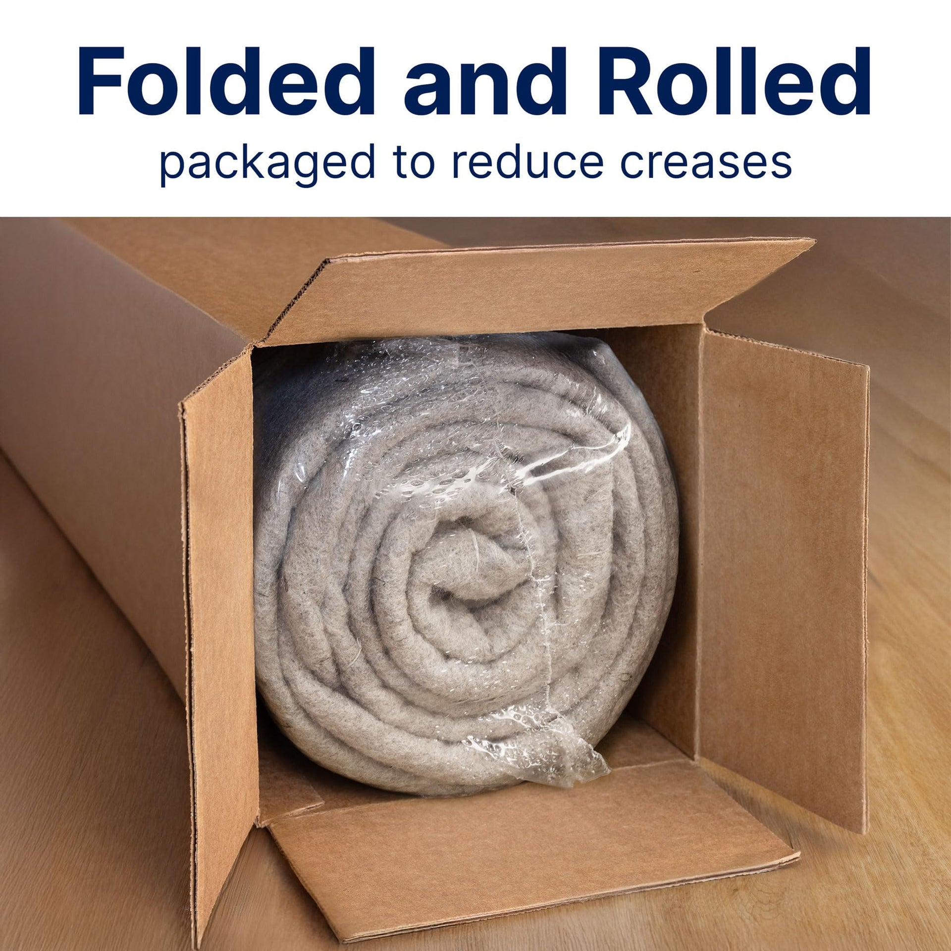 Eco-Plush - 8'10" x 11'10" - 3/8" Thick - 100% Felt - Extra Cushioned Rug Pad - Available in 3 Thicknesses, Many Custom Sizes