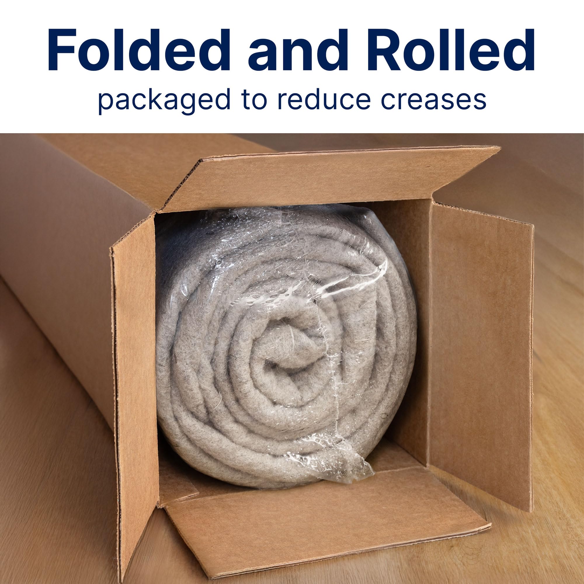 Eco-Plush - 11'x14' - 3/8" Thick - 100% Felt - Extra Cushioned Rug Pad - Available in 3 Thicknesses, Many Custom Sizes