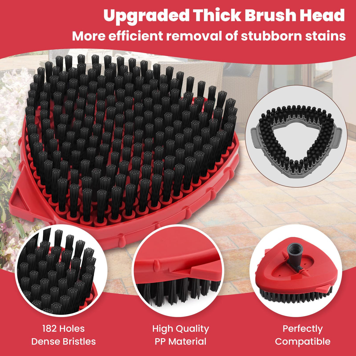 2 Pack Scrub Brush Attachment Compatible with O Cedar EasyWring Microfiber Spin Mop 1 Tank System (2 Count)