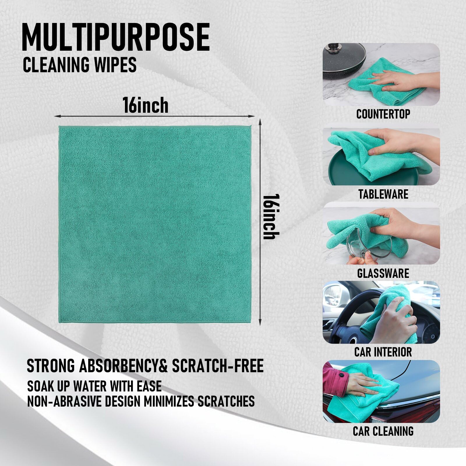 Microfiber Cleaning Cloth (12 Count)