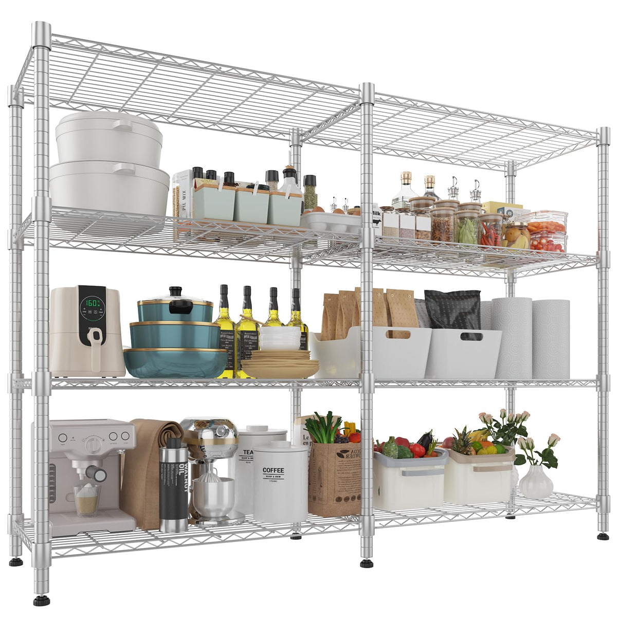 4 Tier Metal Shelving
