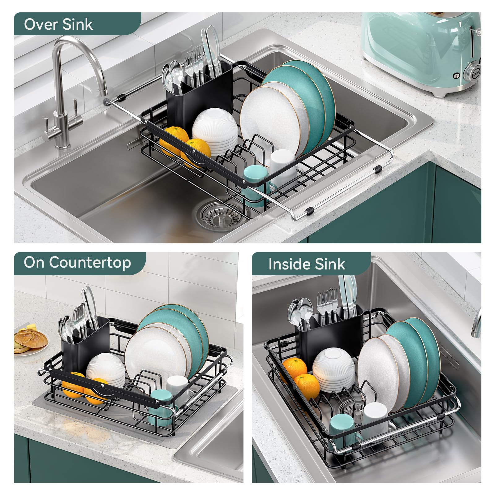 in Sink Dish Drying Racks