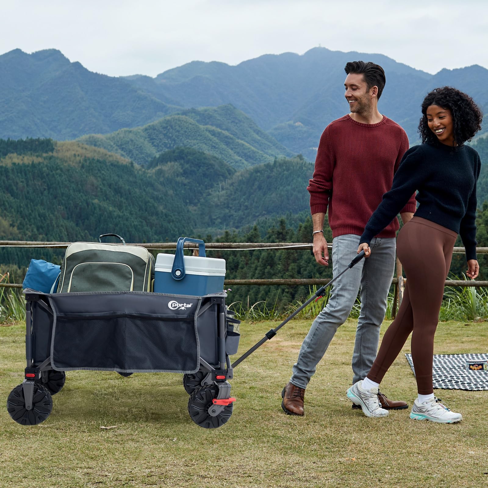 Collapsible Wagon with Brakes